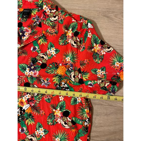 Disney Mickey Tropical Men’s Short Sleeve Shirt Size XL Excellent Condition - Picture 5 of 8